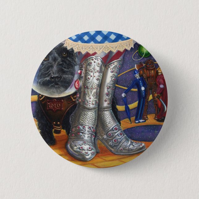 Bóton Redondo 5.08cm Steampunk onça (Frente)