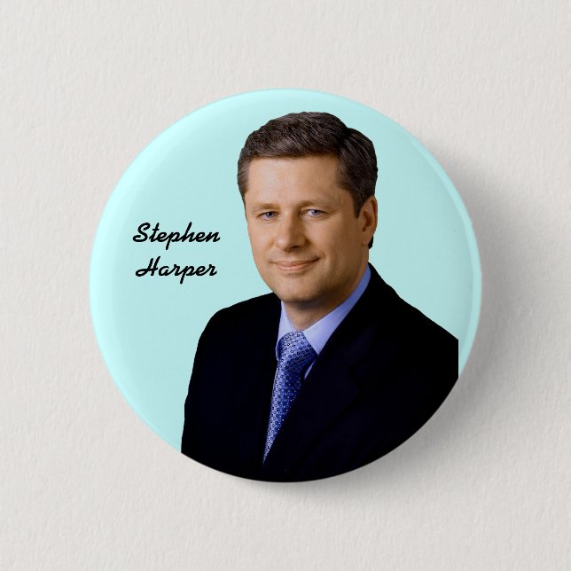 Bóton Redondo 5.08cm Stephen Harper (Frente)
