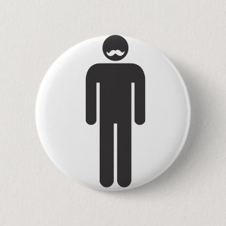 Bóton Redondo 5.08cm Stickman Moustache
