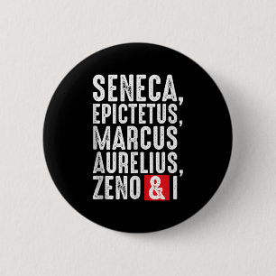 Bóton Redondo 5.08cm Stoic Filósofos Sabedoria Cita Para Filosofia Ta