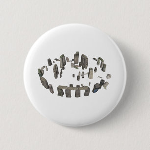 Bóton Redondo 5.08cm Stonehenge: Modelo 3D: