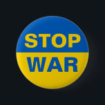 Bóton Redondo 5.08cm Stop War Ucrânia Ucraniano<br><div class="desc">Stop War Ucrânia Ucraniano</div>