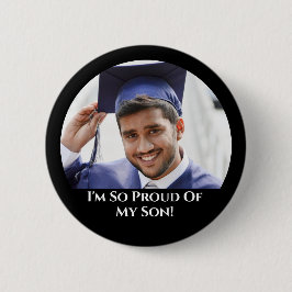 Bóton Redondo 5.08cm Sua foto orgulhosa de minha graduação do filho