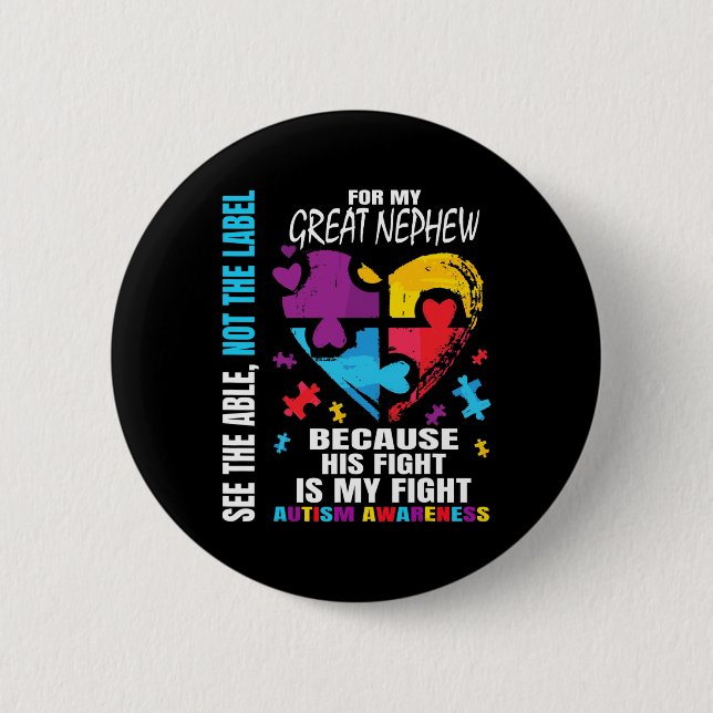 Bóton Redondo 5.08cm Sua Tia de Consciência sobre o Excelente Azul Sobr (Frente)