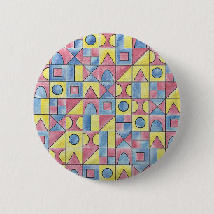 Bóton Redondo 5.08cm Sudoku One-Modern Minimalista Bauhaus Arte Geométr