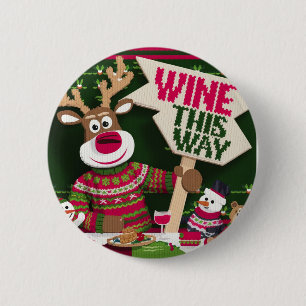 Bóton Redondo 5.08cm Suéter de Natal Feio e Amigos