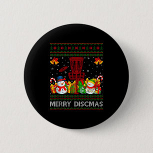 Bóton Redondo 5.08cm Suéteres Feios de Natal Alegre Discmas Disc Golf E