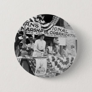 Bóton Redondo 5.08cm Suffragette de Harriman da margarida de Florença