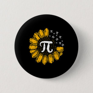Bóton Redondo 5.08cm Sun-flower Pi Day Legal Matemática Símbolos Profes