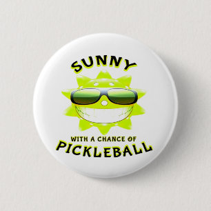 Bóton Redondo 5.08cm Sunny com uma chance de PickleBall