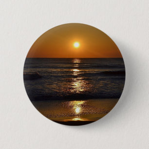 Bóton Redondo 5.08cm Sunrise na praia por Shirley Taylor