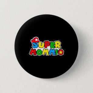 Bóton Redondo 5.08cm Super Gamer Mommio Women Day Para Mães De Marido