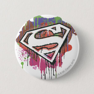 Bóton Redondo 5.08cm Super-Homem Estilizado  Logotipo de innocência di