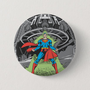 Bóton Redondo 5.08cm Super-homem exposto a kryptonita