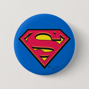 Bóton Redondo 5.08cm Super-Homem Logotipo clássico