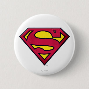 Bóton Redondo 5.08cm Super-Homem Logotipo do diafragma