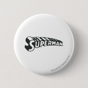 Bóton Redondo 5.08cm Super-Homem Logotipo Grunge