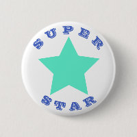 SUPER STAR | Botão Grande Estrela Teal