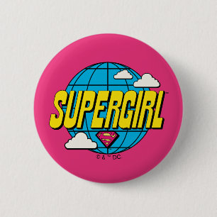 Bóton Redondo 5.08cm Supergirl Gráfico Pop Global