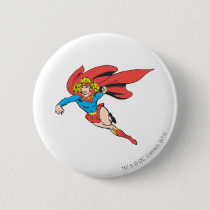 Bóton Redondo 5.08cm Supergirl Leaps e Punhos