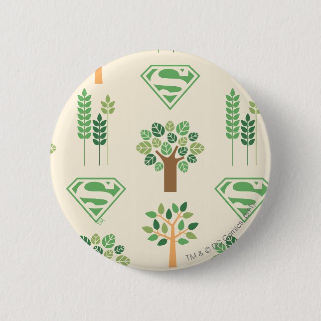 Bóton Redondo 5.08cm Supergirl Trees (Frente)