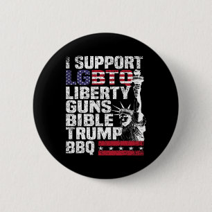 Bóton Redondo 5.08cm Suportar O Churrasco De Trump De Bíblias Lgbtq Lib