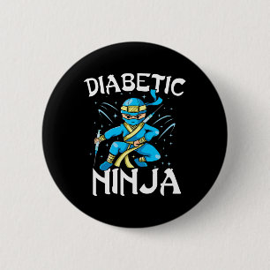 Bóton Redondo 5.08cm Suportar T1D Diabetes Ninja Tipo 1 Diabetes Awaren