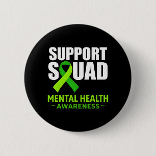 Bóton Redondo 5.08cm Suporte Esquadrão Mês de Conscientização sobre Saú