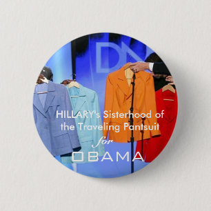 Bóton Redondo 5.08cm Suportes de Hillary Clinton para Obama