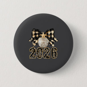 Bóton Redondo 5.08cm Suprimentos para Festa de Ano Novo 2026 Feliz Ano 