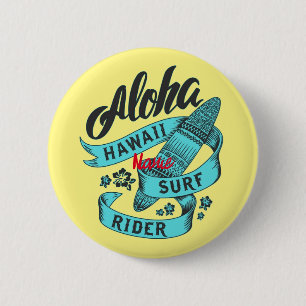 Bóton Redondo 5.08cm Surf Aloha Hawaii Rider Thunder_Cove