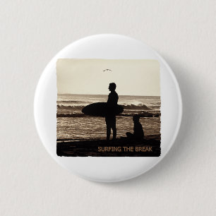 Bóton Redondo 5.08cm surfando a ruptura