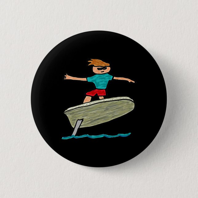 Bóton Redondo 5.08cm Surfe de Efoil (Frente)