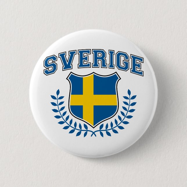 Bóton Redondo 5.08cm Sverige (Frente)