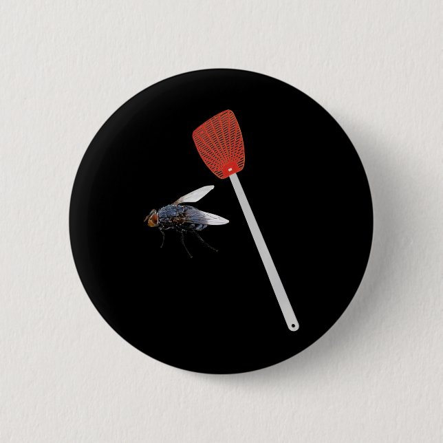 Bóton Redondo 5.08cm Swatter Funny Fly Pro Biden Harris 2020 Debate Sar (Frente)