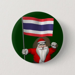Bóton Redondo 5.08cm Sweet Santa Claus visita a Tailândia
