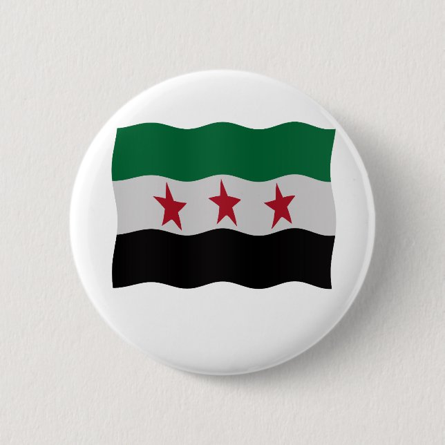 Bóton Redondo 5.08cm Syrian Republic Flag 1932-59 1961-63 (Frente)