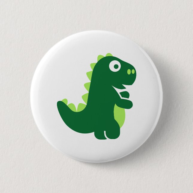 Bóton Redondo 5.08cm T-Rex cómico (Frente)