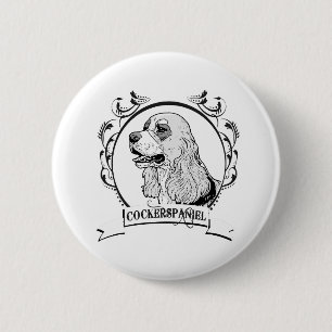 Bóton Redondo 5.08cm T-shirt de Cockerspaniel