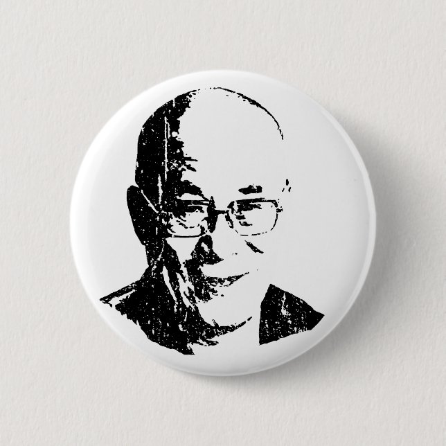 Bóton Redondo 5.08cm T-shirt de Dalai Lama (Frente)