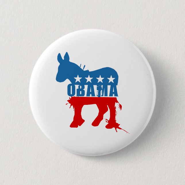 Bóton Redondo 5.08cm T-shirt de Obama (Frente)