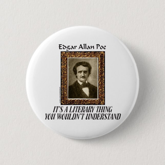 BÓTON REDONDO 5.08CM T-SHIRT E PRESENTES DE EDGAR ALLAN POE (Frente)