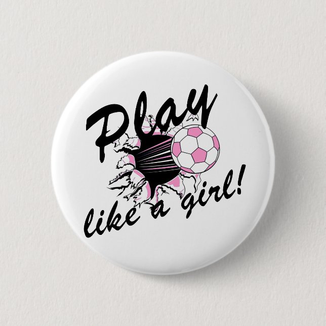Bóton Redondo 5.08cm T-shirt e presentes do futebol das meninas (Frente)