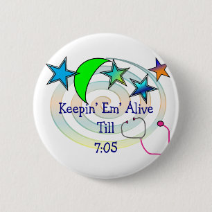 Bóton Redondo 5.08cm T-shirt e presentes engraçados da enfermeira