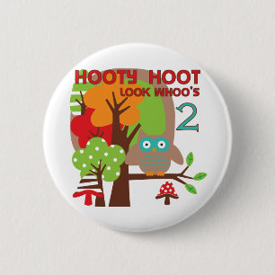 Bóton Redondo 5.08cm T-shirts e presentes de segundo aniversário