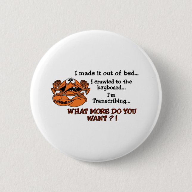 Bóton Redondo 5.08cm TA Crabby (Frente)