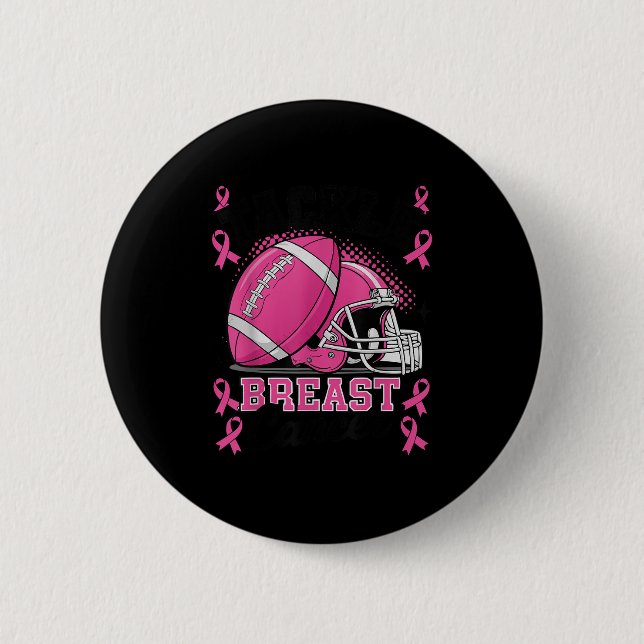 Bóton Redondo 5.08cm Tackle Breast Cancer Awareness Nk Fita Futebol  (Frente)