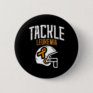 Bóton Redondo 5.08cm Tackle Leukemia Capacete Laranja Fita Câncer de Sa