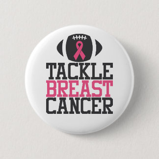 Bóton Redondo 5.08cm Tackle o Cancer da mama | Sensibilização para a fi