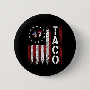 Bóton Redondo 5.08cm Taco engraçado Trump sempre foge à galinha
